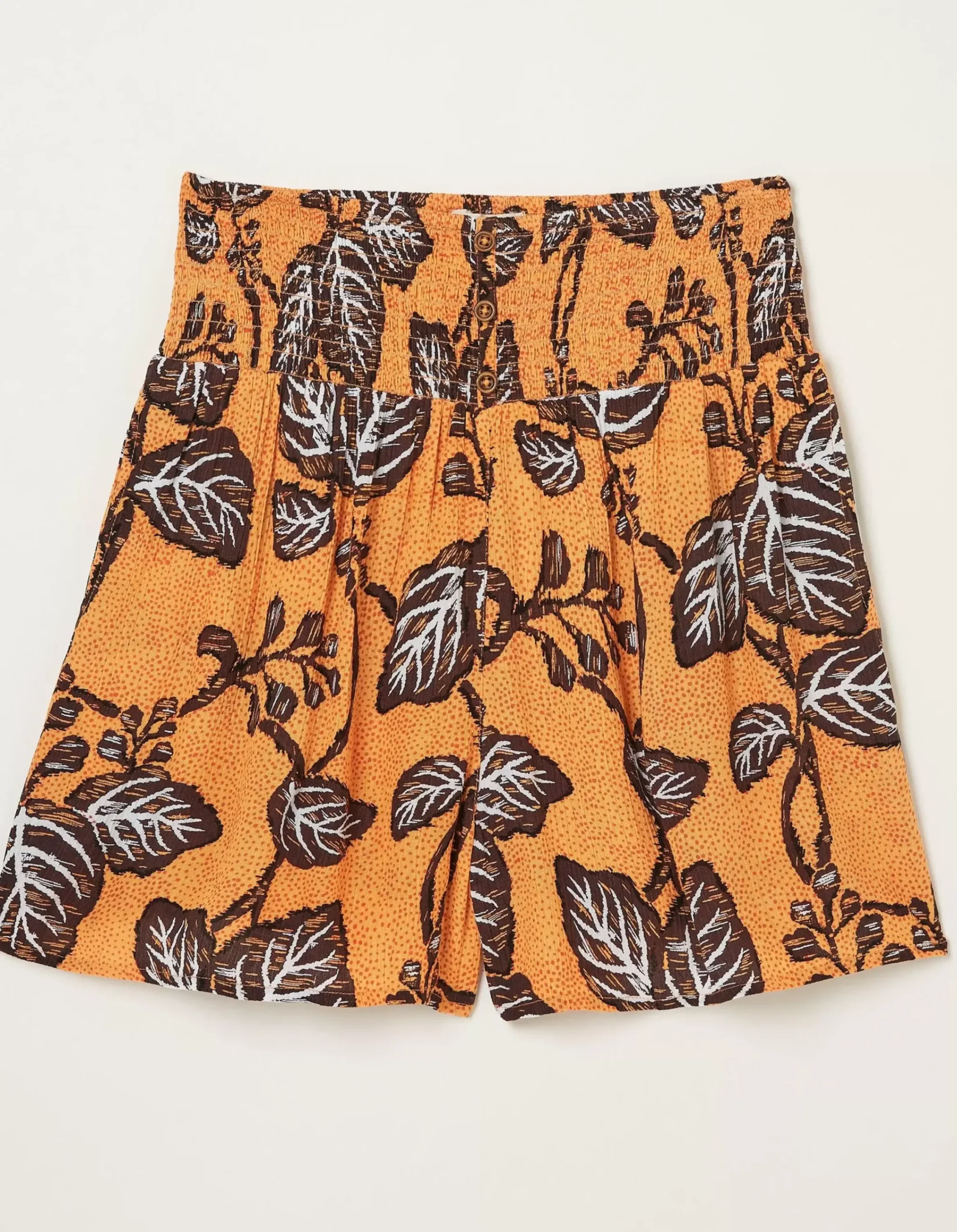 Women FatFace Shorts|Shirred Vine Floral Shorts