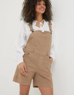 Women FatFace Jumpsuits & Playsuits|Shortie Canvas Dungarees