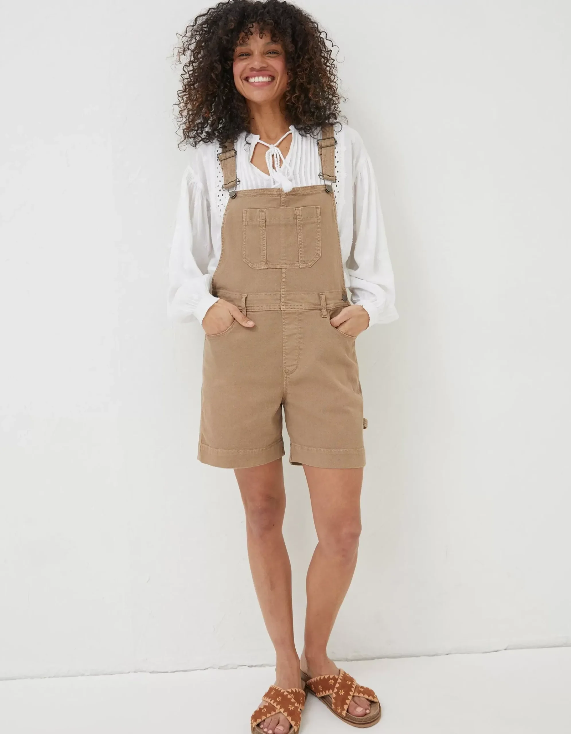Women FatFace Jumpsuits & Playsuits|Shortie Canvas Dungarees