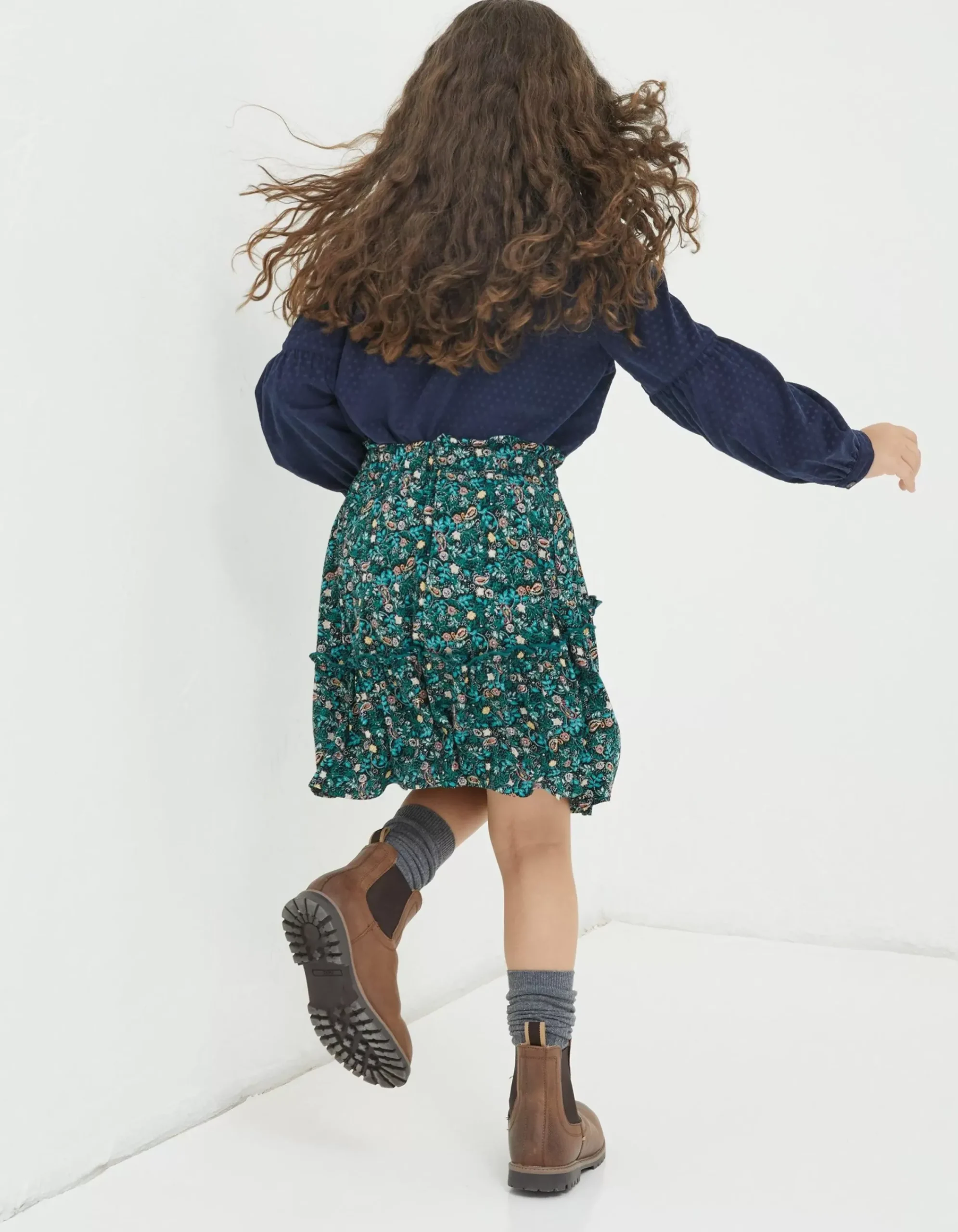 Girls FatFace View All|Sia Evergreen Floral Skirt