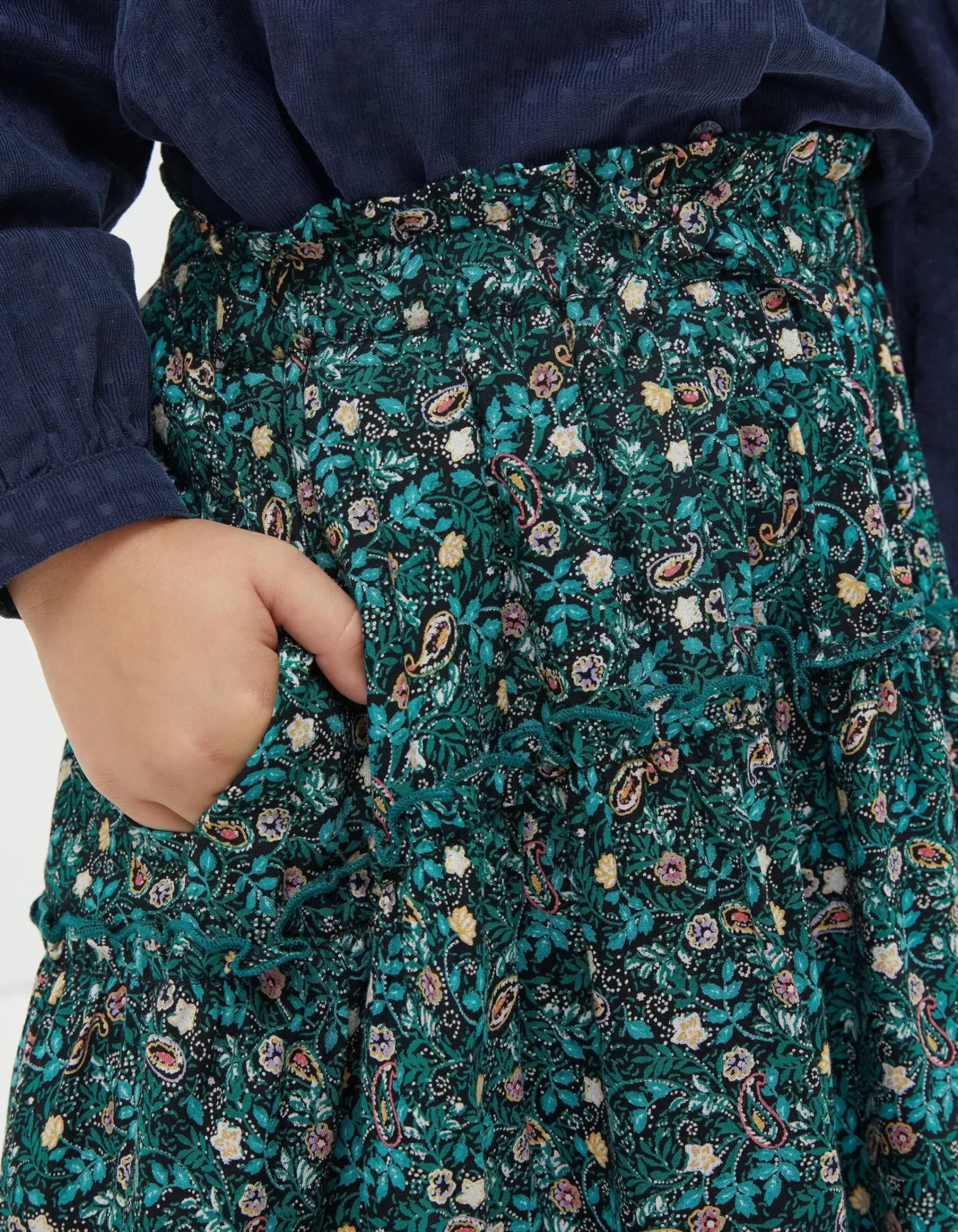 Girls FatFace View All|Sia Evergreen Floral Skirt