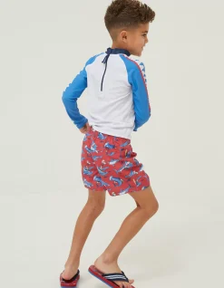 Boys FatFace View All|Sidney Shark Swim Shorts