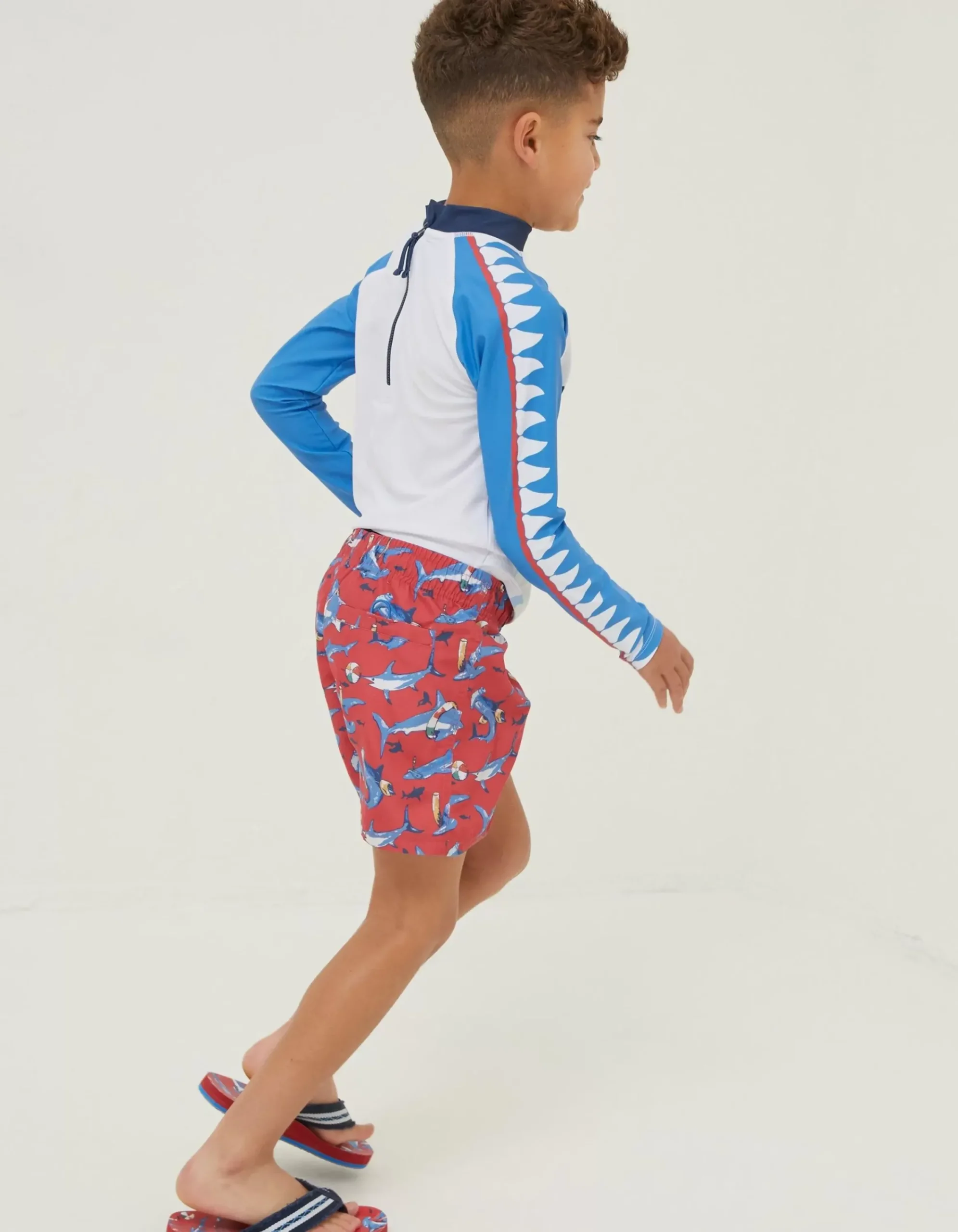 Boys FatFace View All|Sidney The Shark Rash Vest
