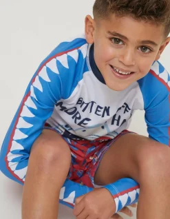 Boys FatFace View All|Sidney The Shark Rash Vest