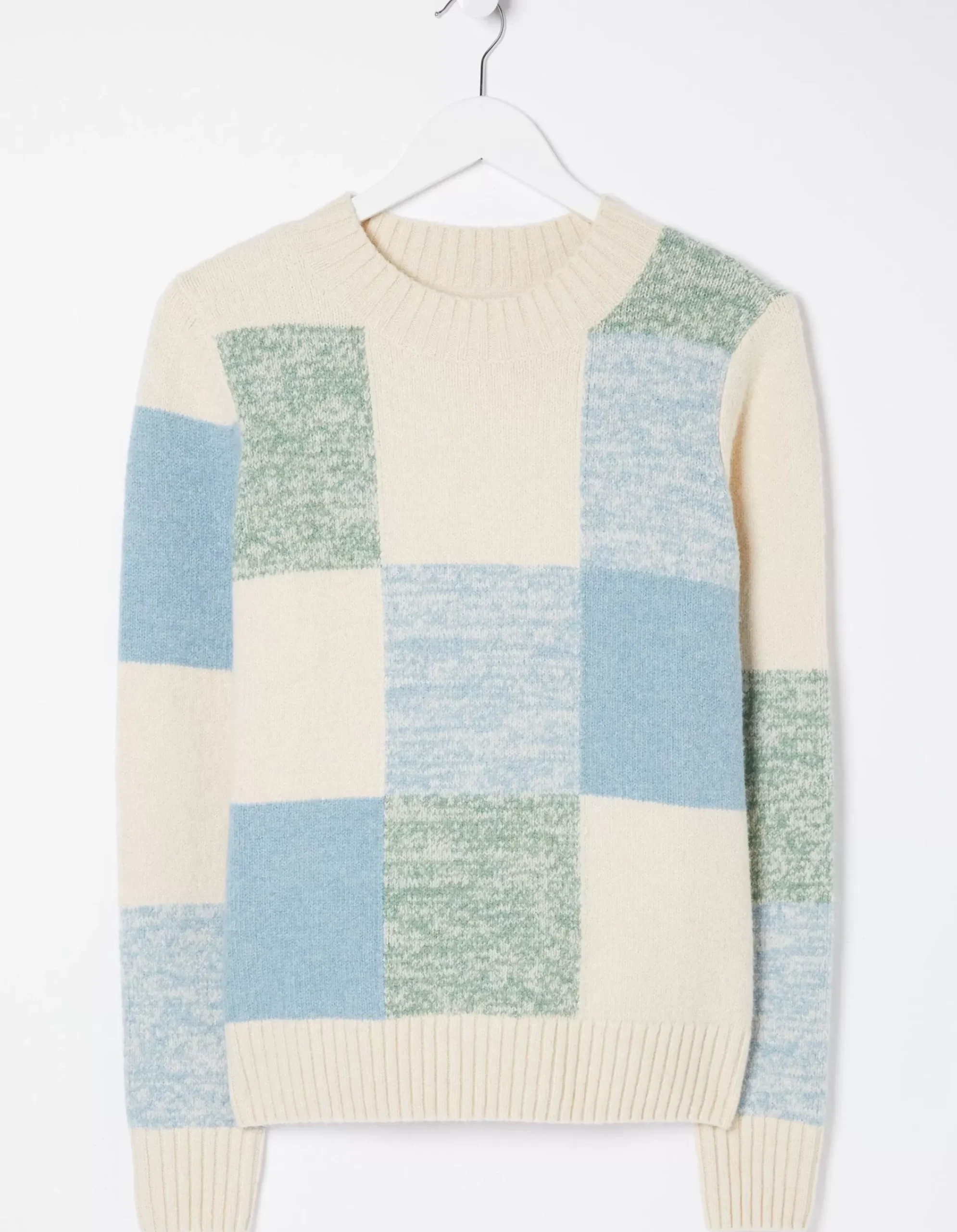 Women FatFace Knitwear|Sienna Square Patterned Jumper