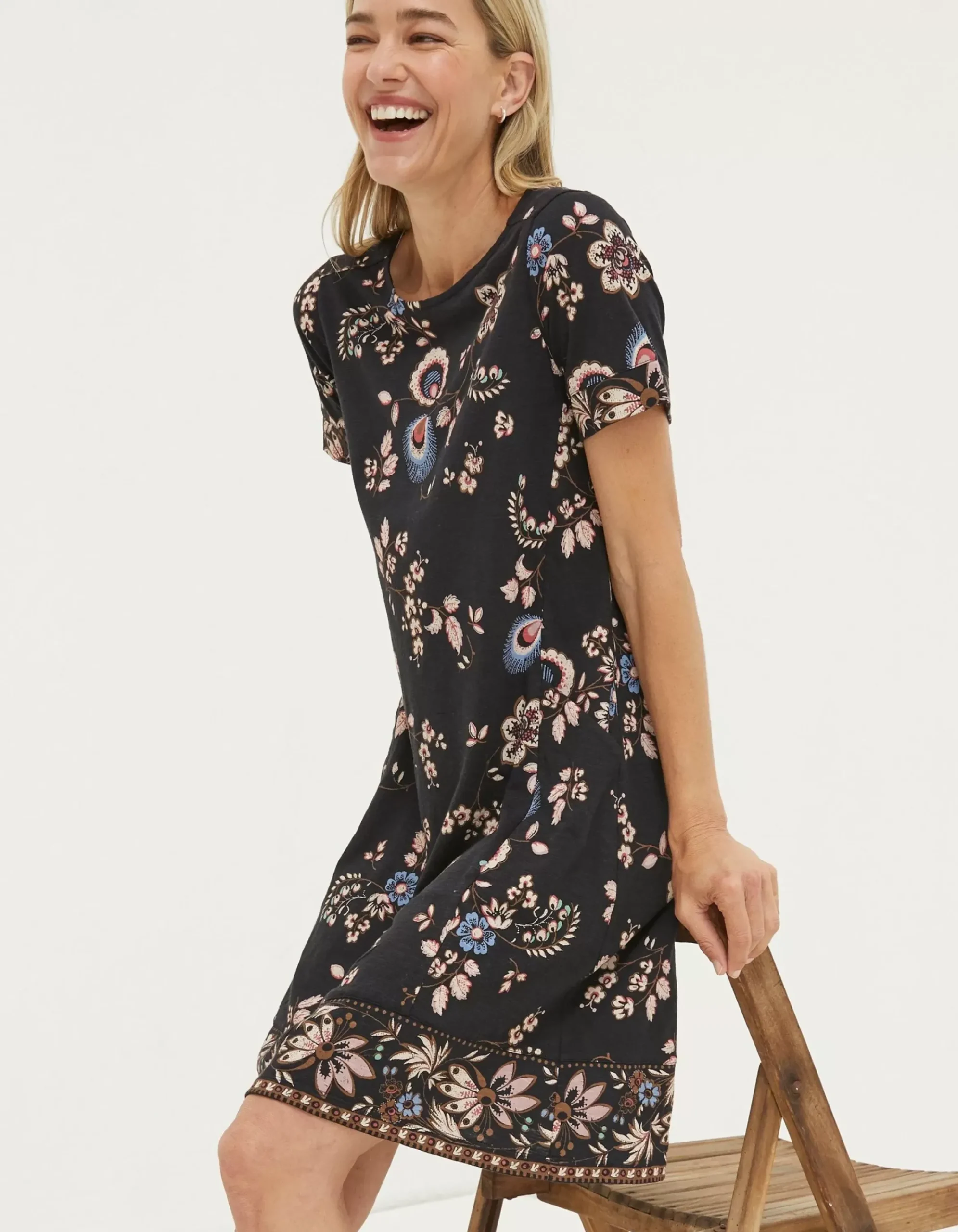 Women FatFace Dresses|Simone Floral Jersey Dress