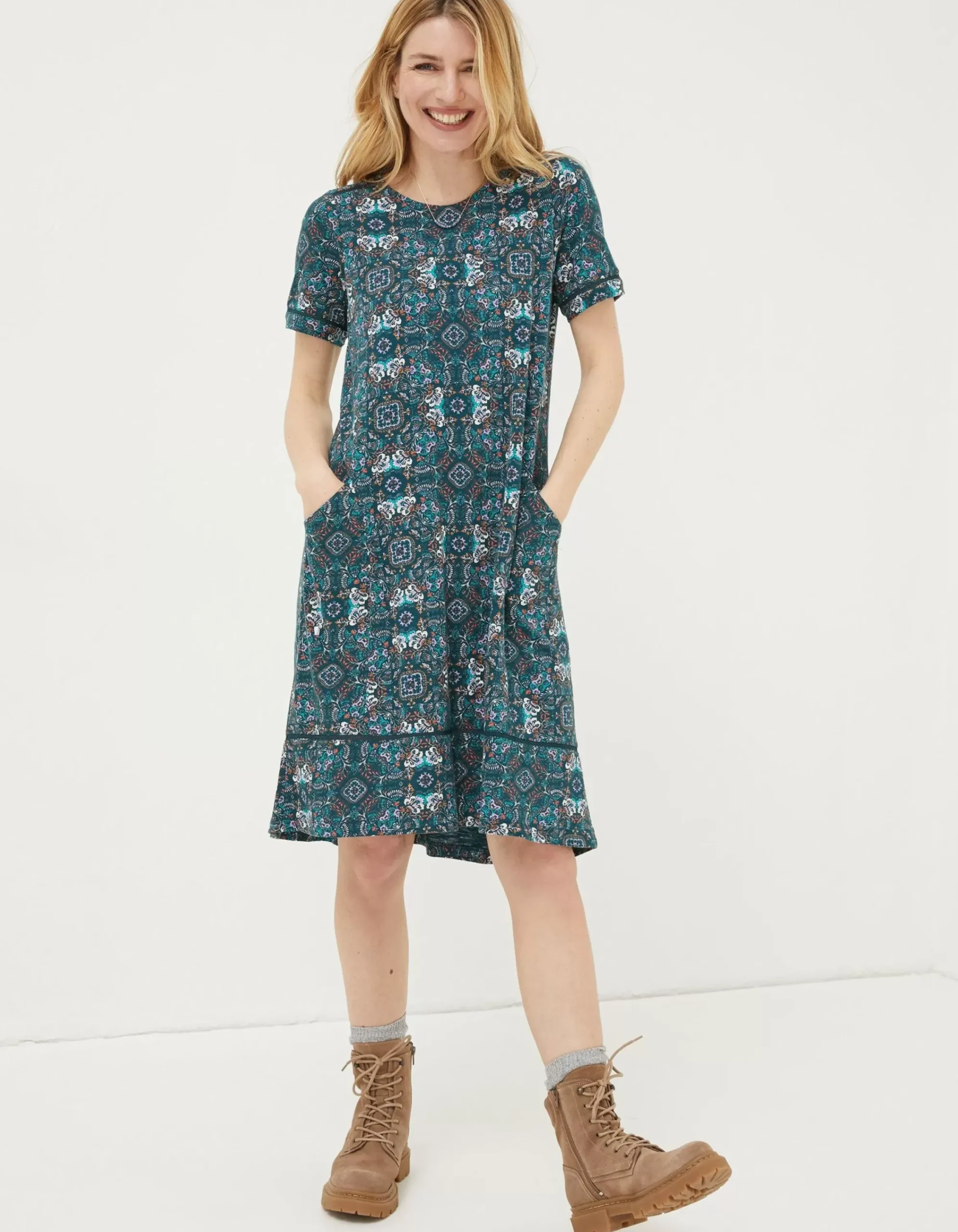Women FatFace Dresses|Simone Mirrored Jersey Dress