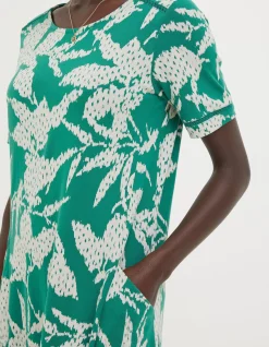 Women FatFace View All|Simone Textured Leaves Jersey Dress
