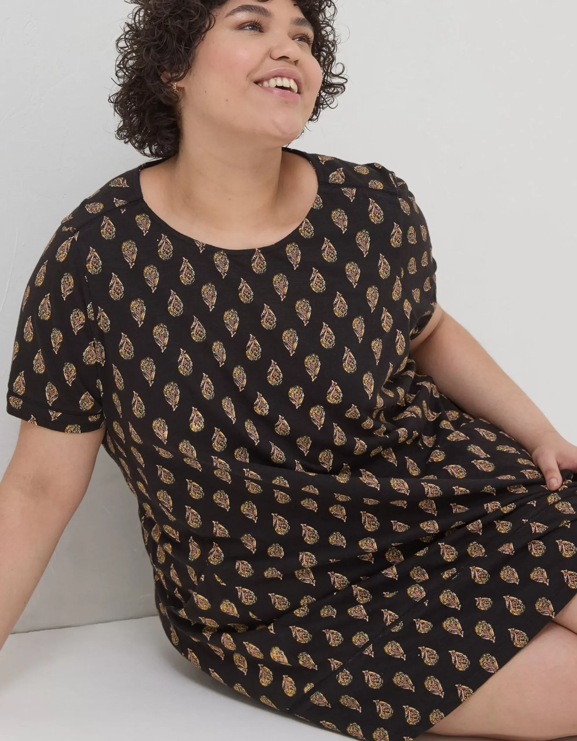 Women FatFace Dresses|Simone Woodblock Jersey Dress