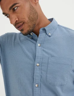 Men FatFace Shirts|Slim Hove Micro Check Shirt