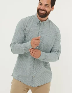 Men FatFace Shirts|Slim Hove Micro Check Shirt
