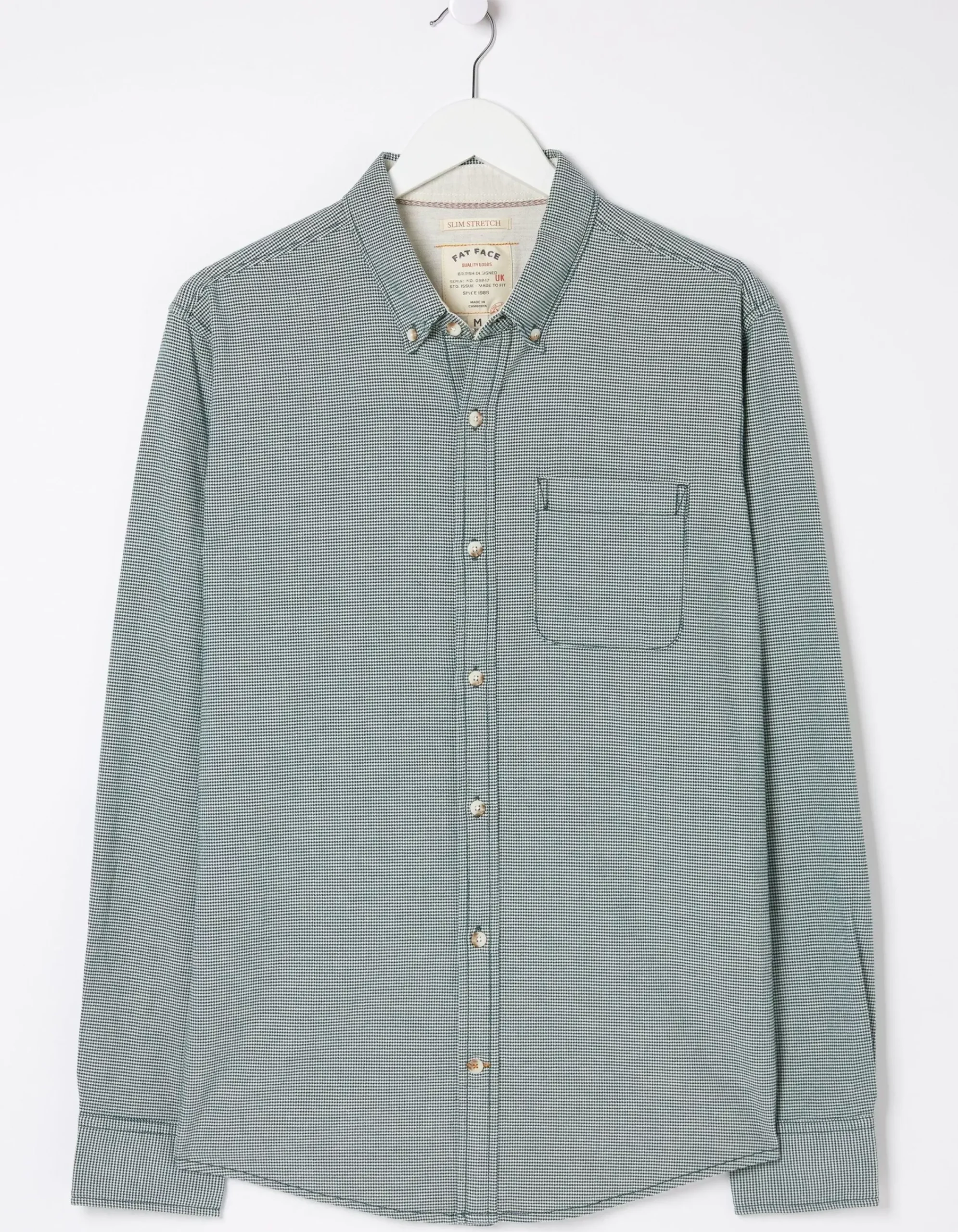 Men FatFace Shirts|Slim Hove Micro Check Shirt