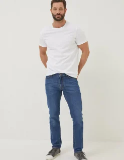Men FatFace Jeans|Slim Mid Wash Jeans