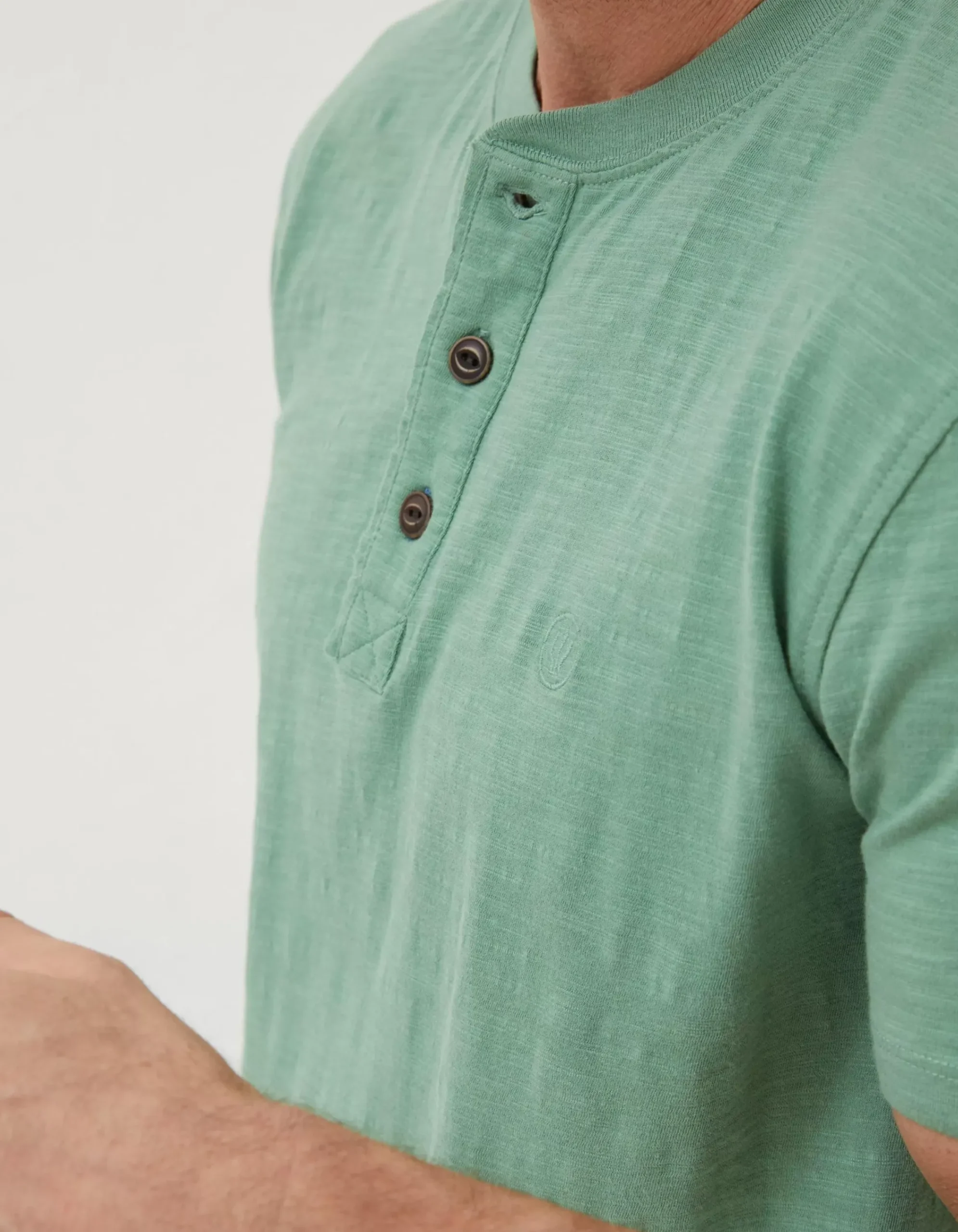 Men FatFace T-Shirts|Slub Henley T-Shirt