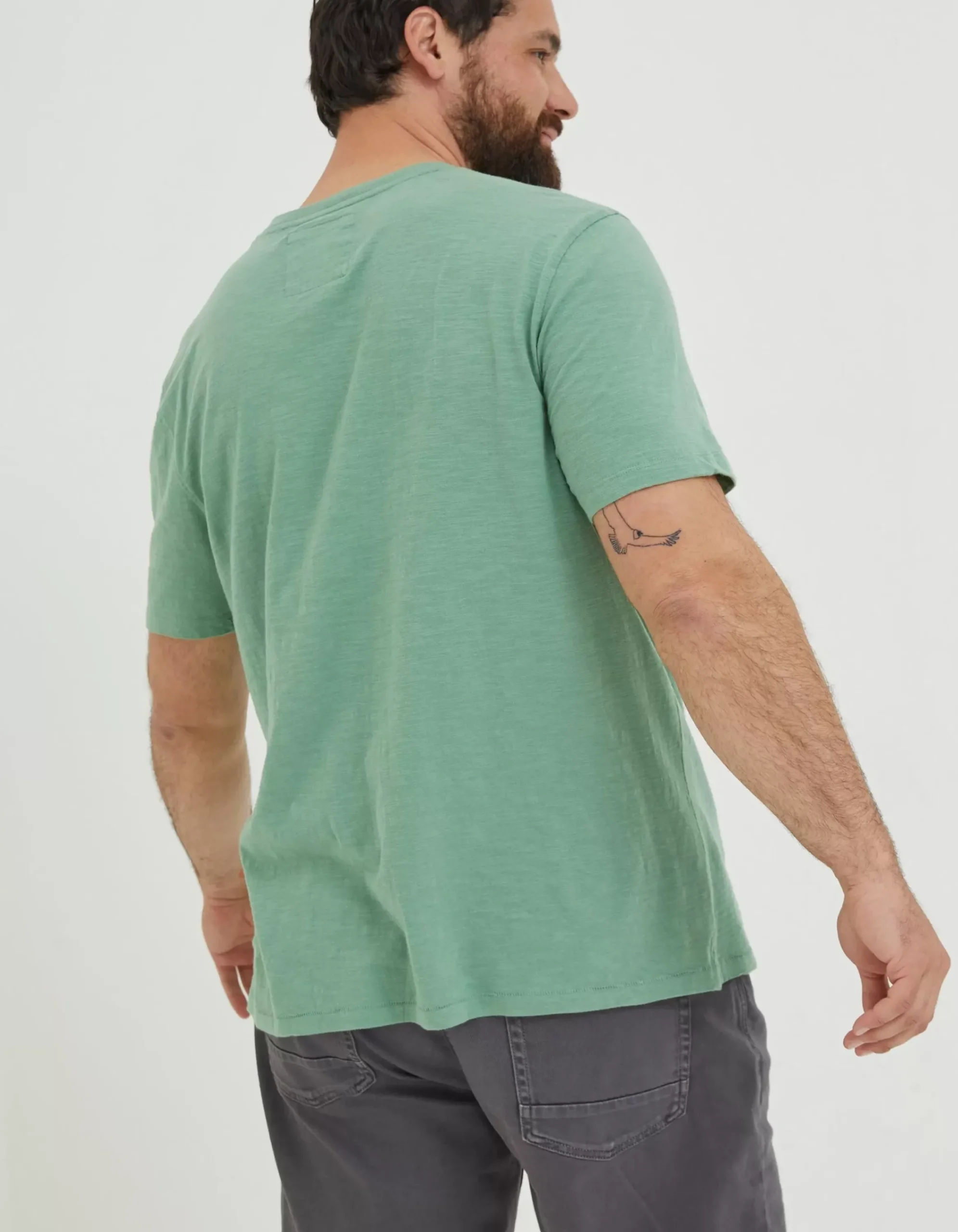 Men FatFace T-Shirts|Slub Henley T-Shirt