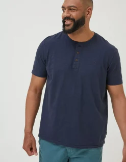 Men FatFace T-Shirts|Slub Henley T-Shirt