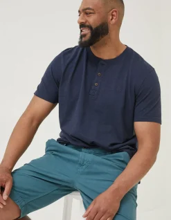 Men FatFace T-Shirts|Slub Henley T-Shirt