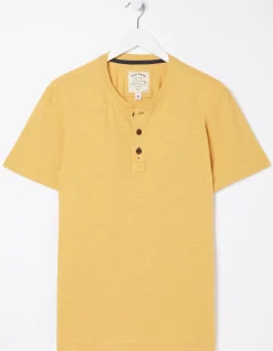Men FatFace T-Shirts|Slub Henley T-Shirt