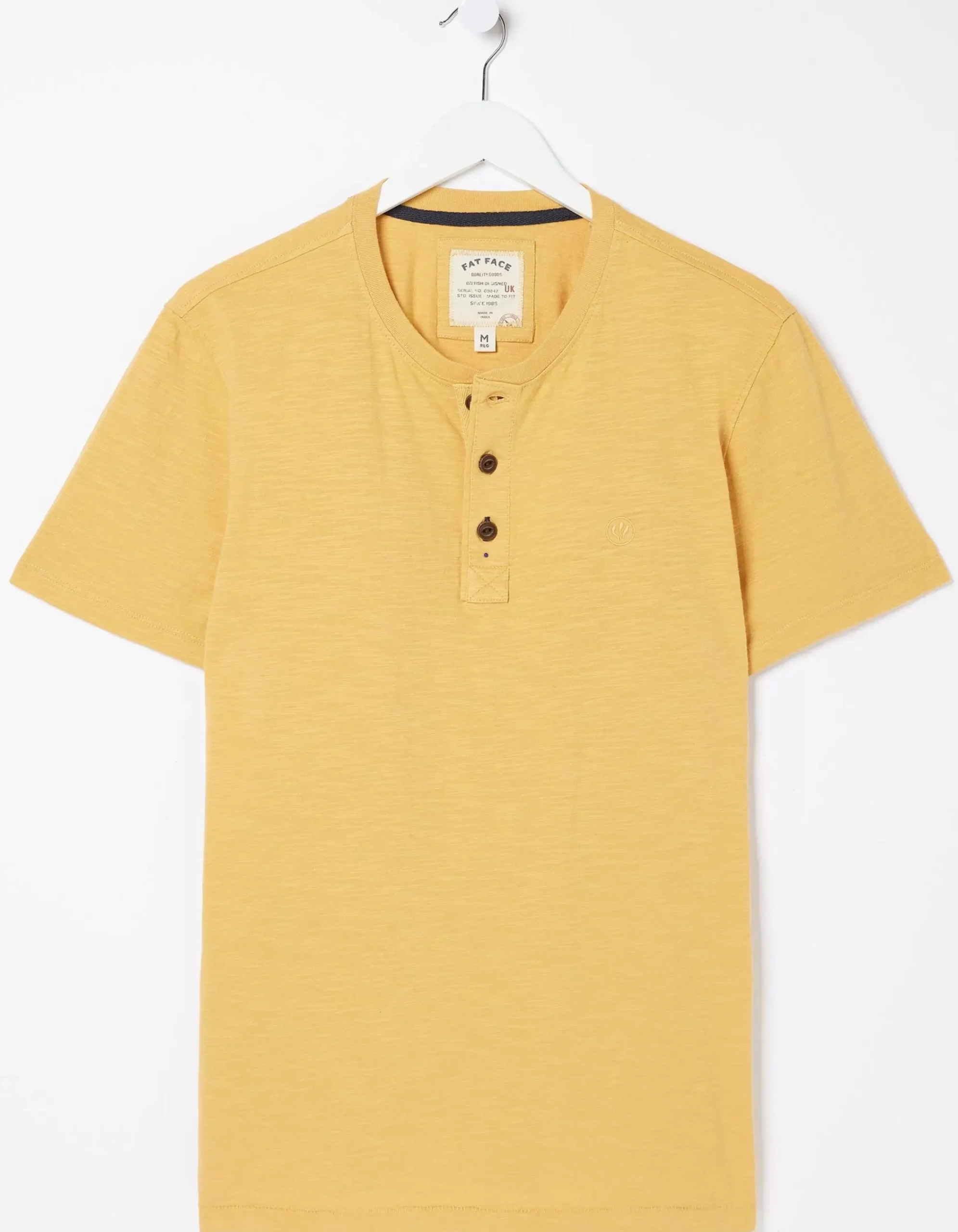 Men FatFace T-Shirts|Slub Henley T-Shirt