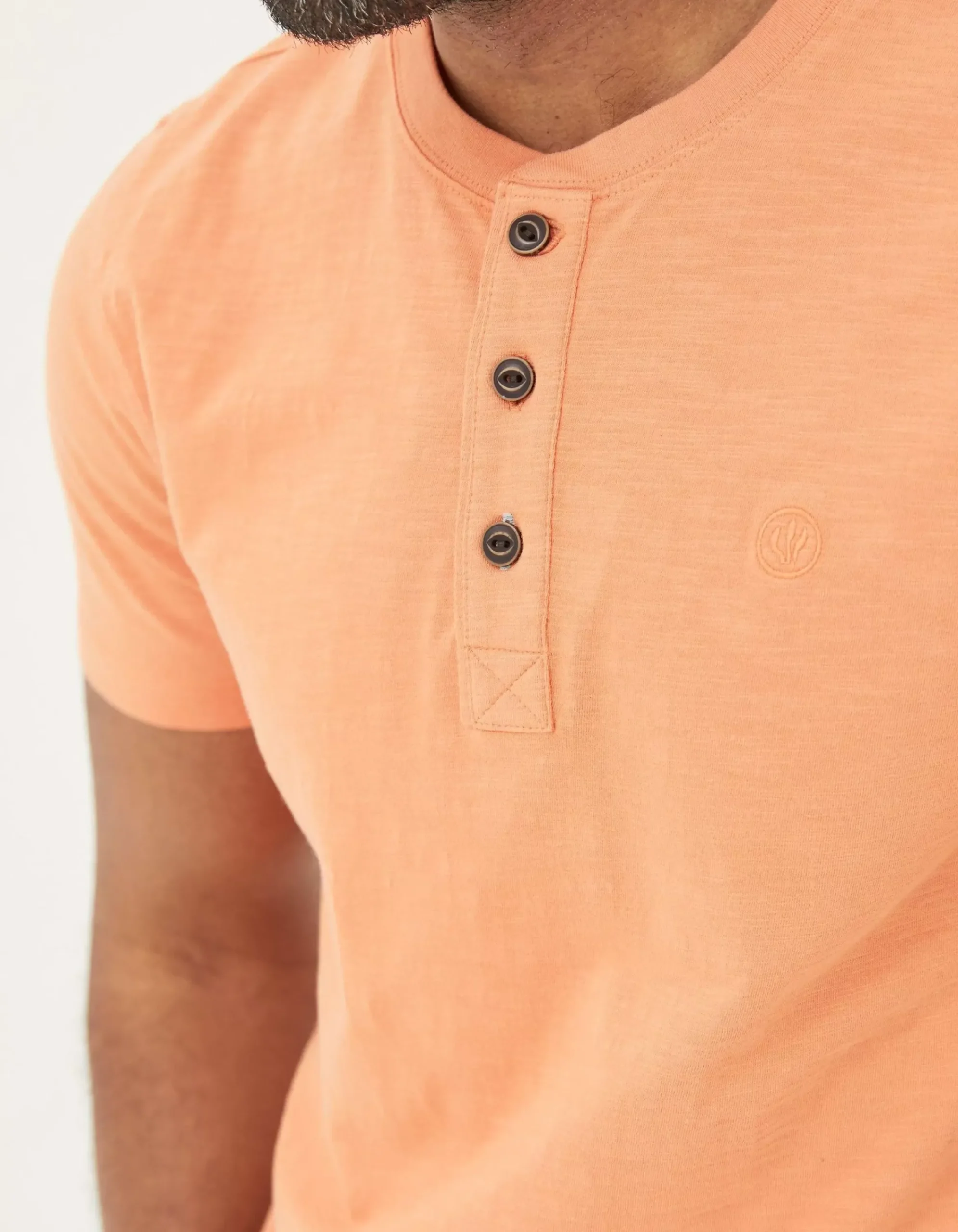 Men FatFace T-Shirts|Slub Henley T-Shirt