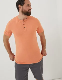 Men FatFace T-Shirts|Slub Henley T-Shirt