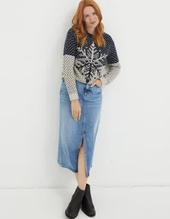 Women FatFace View All|Snowflake Jumper