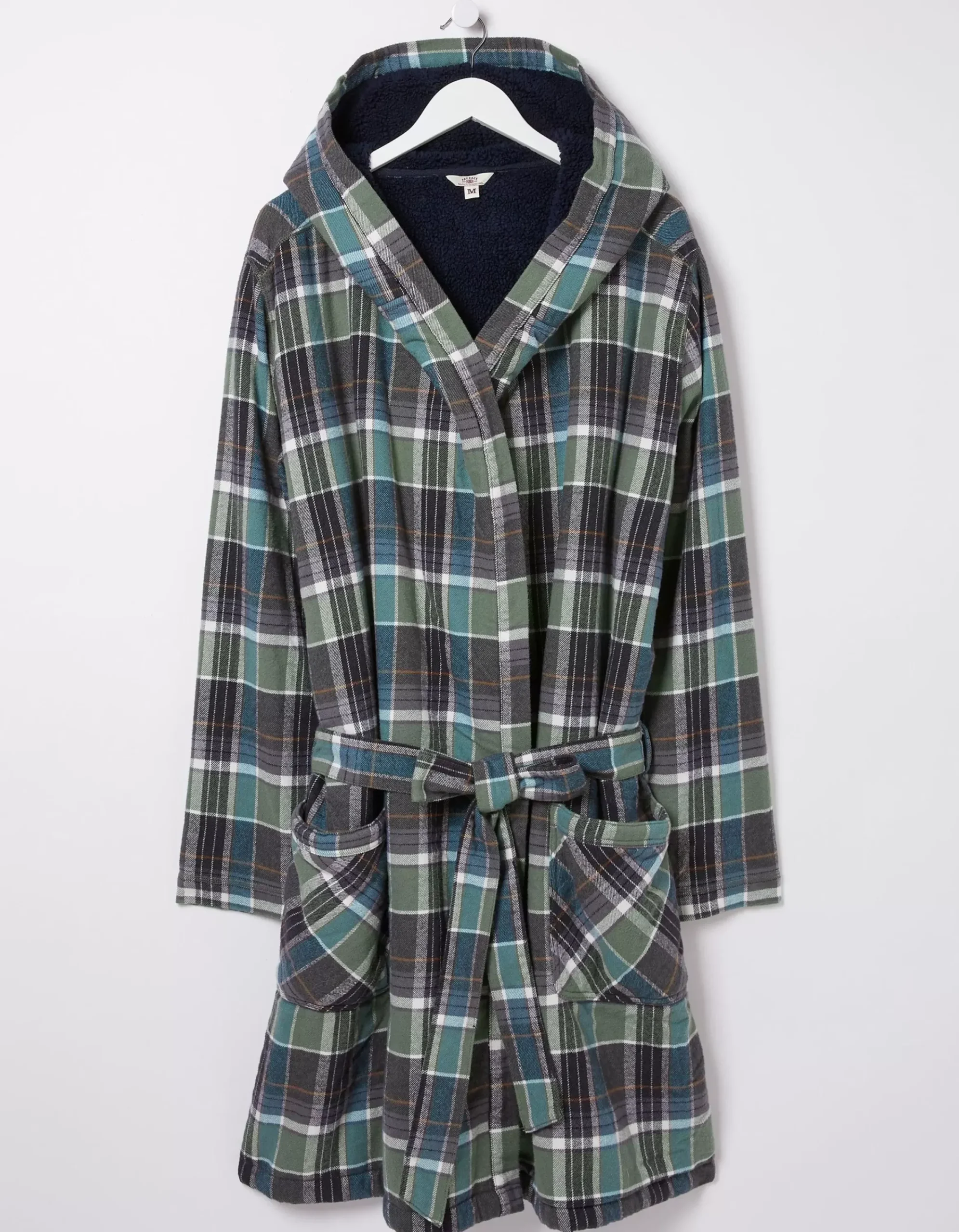 Men FatFace Nightwear & Pyjamas|Southsea Fleece Checked Robe