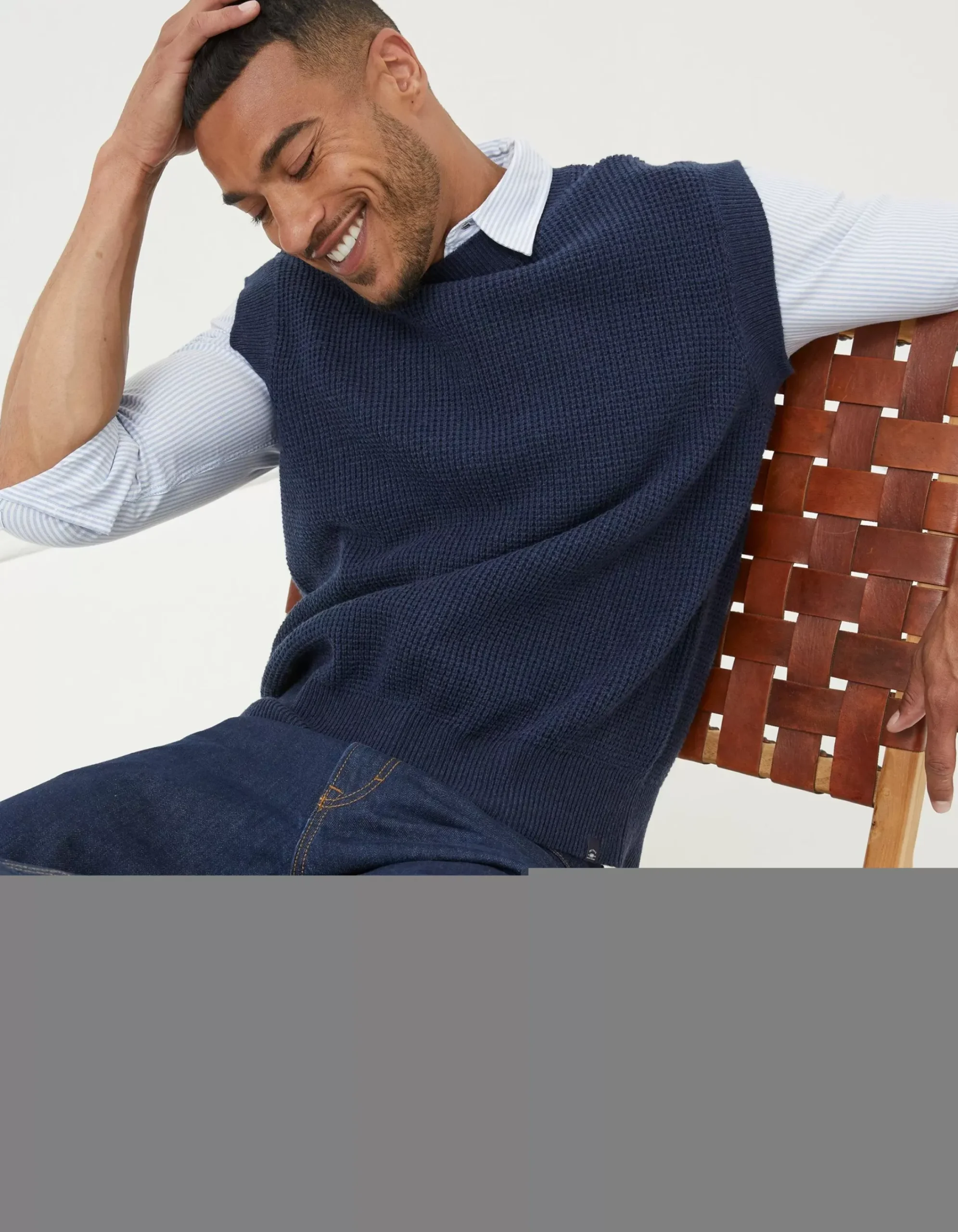 Men FatFace Knitwear|Southwick Crew Knitted Tank