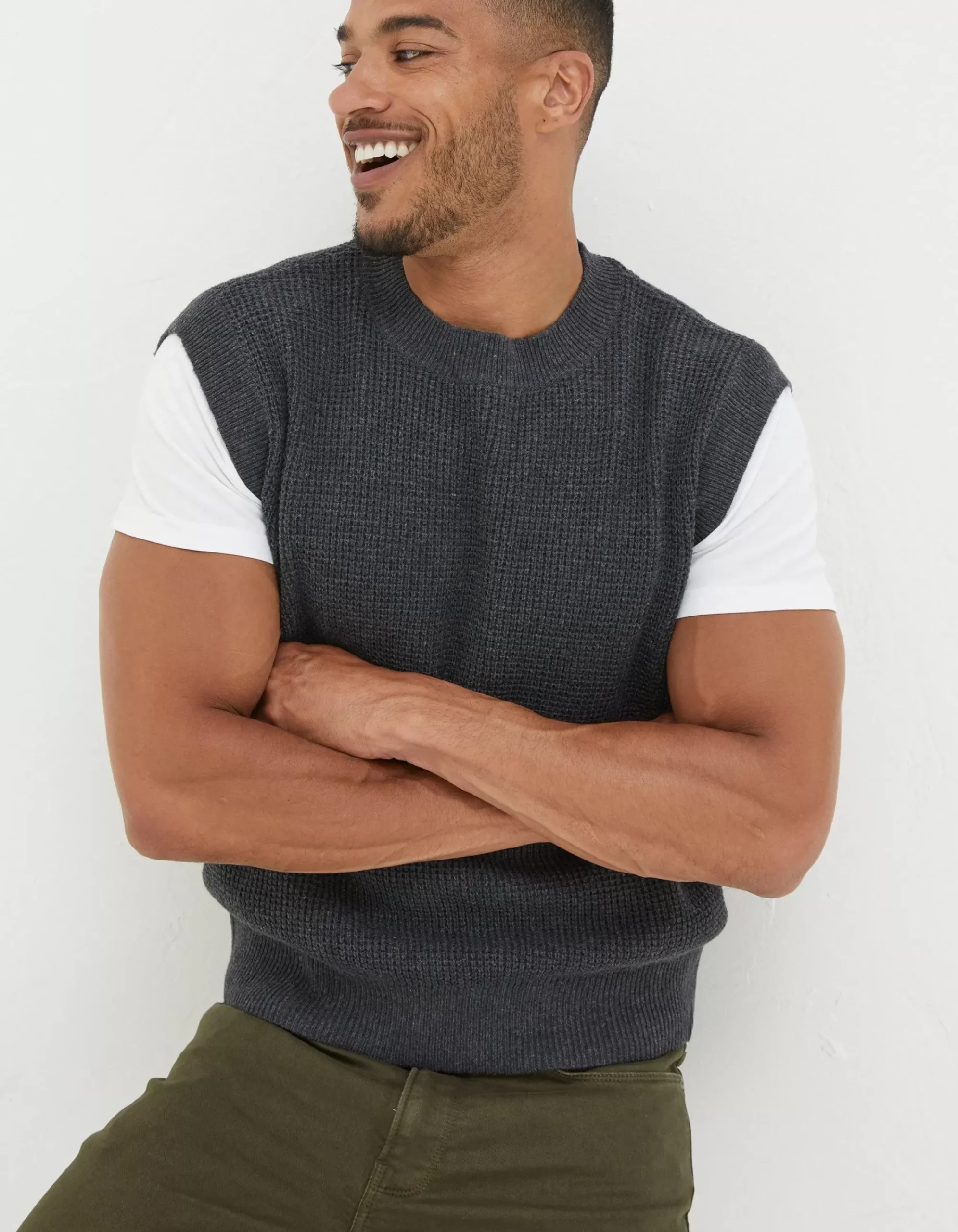 Men FatFace Knitwear|Southwick Crew Knitted Tank