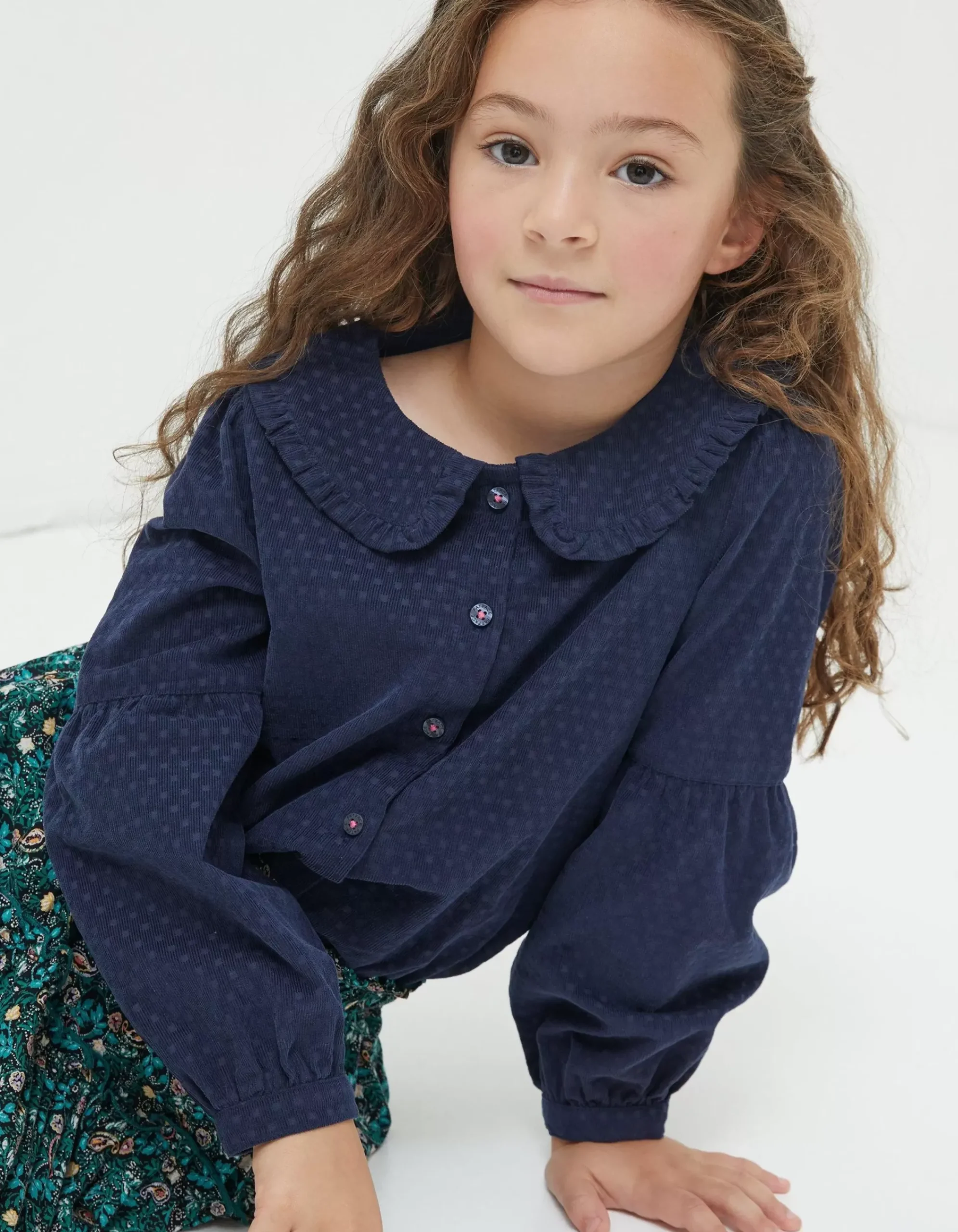 Girls FatFace View All|Spot Cord Blouse