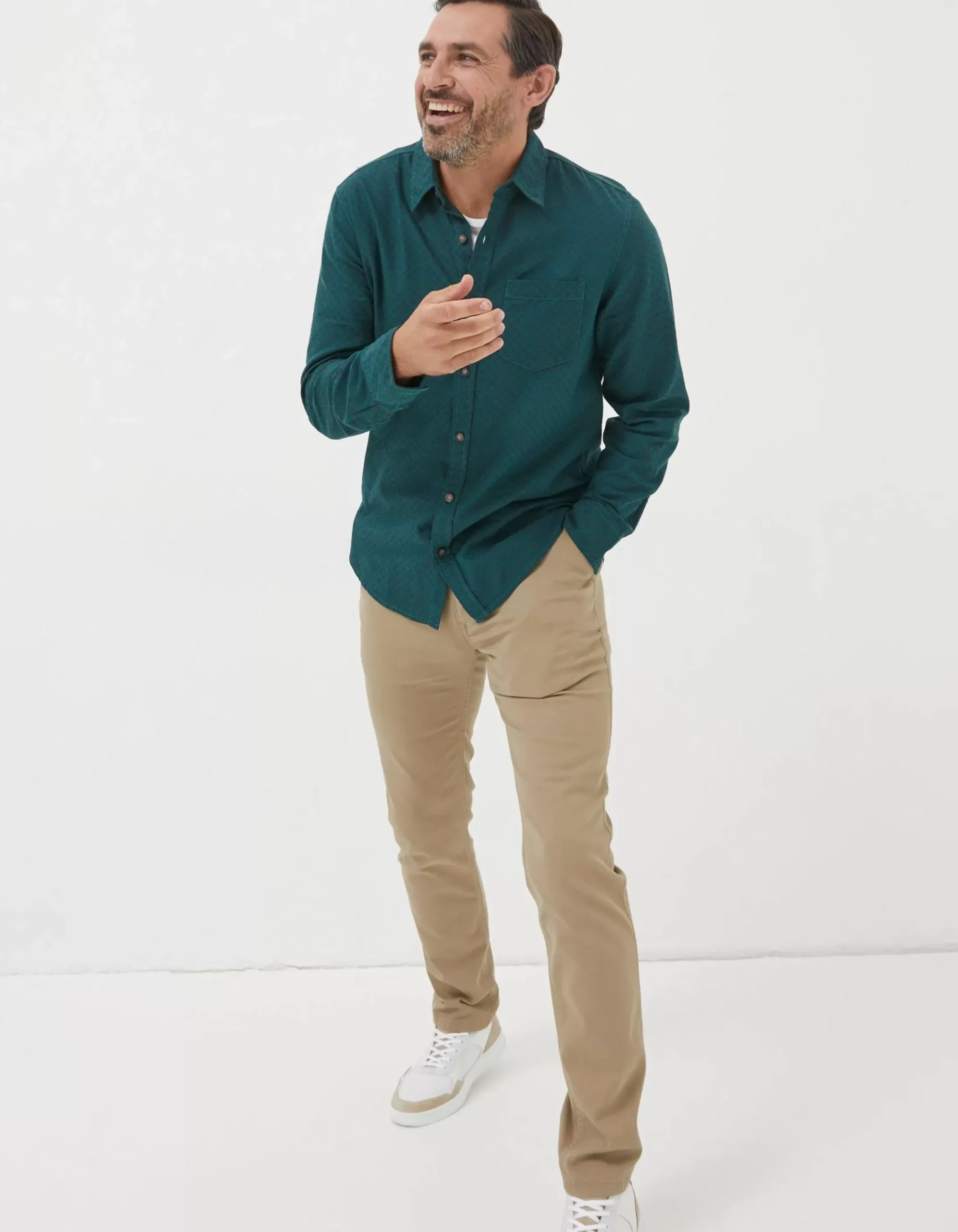 Men FatFace Shirts|Square Geo Print Shirt