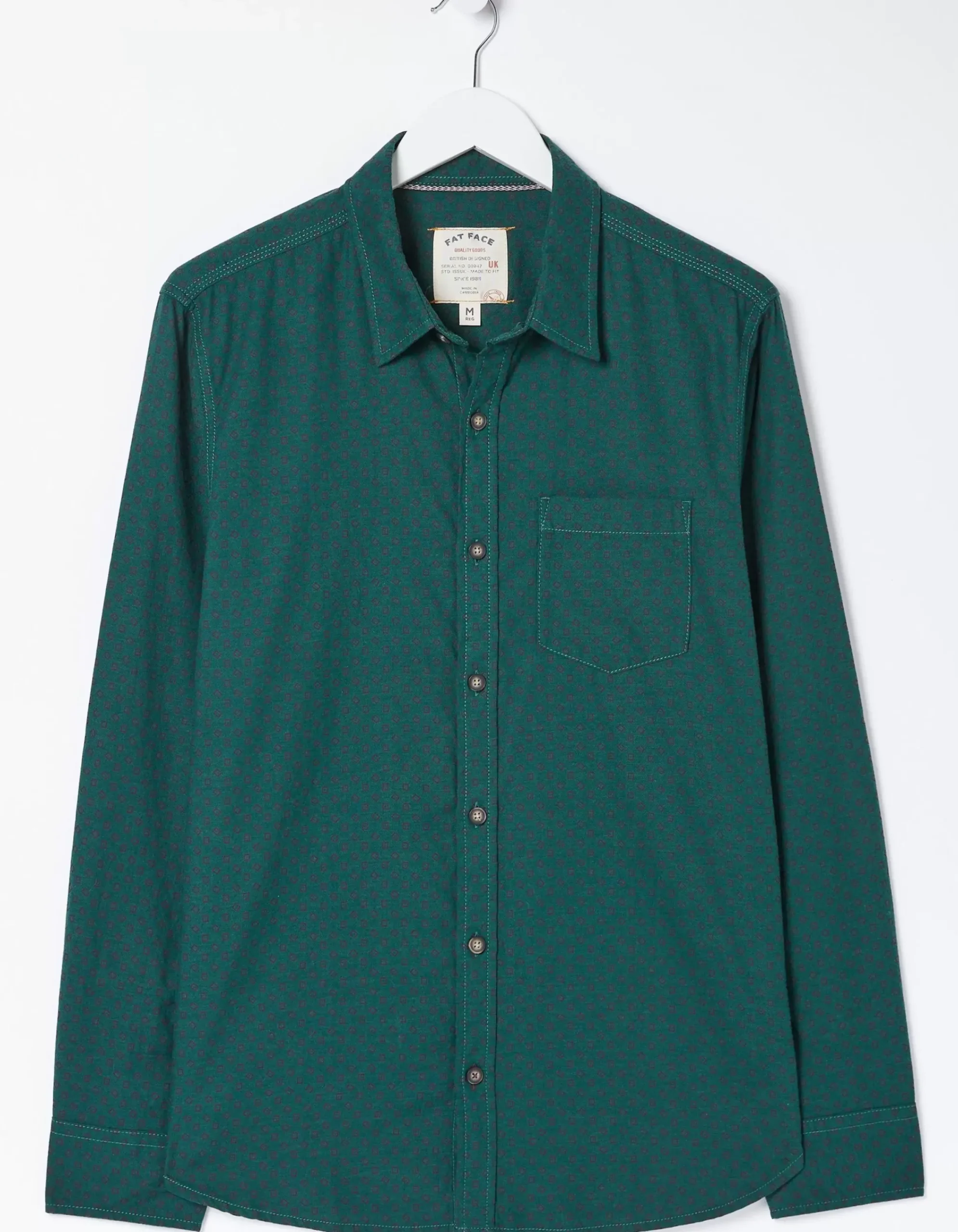 Men FatFace Shirts|Square Geo Print Shirt