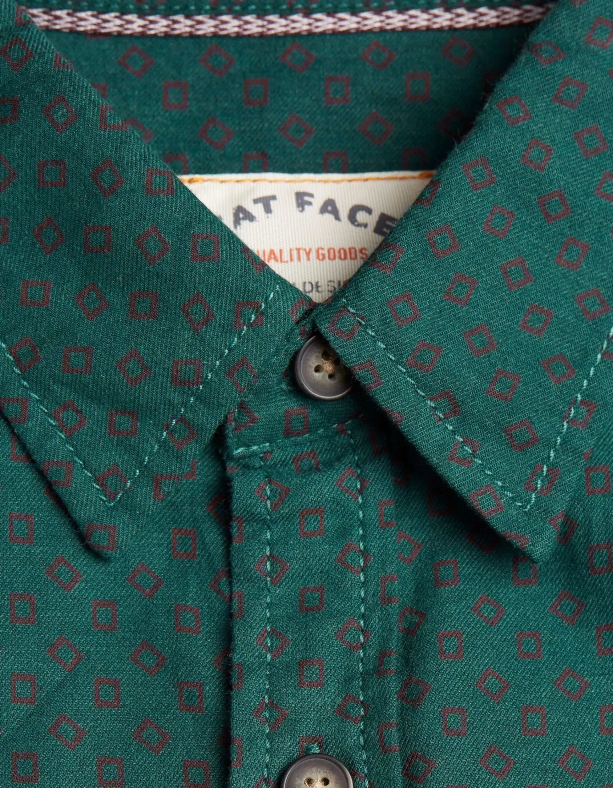 Men FatFace Shirts|Square Geo Print Shirt