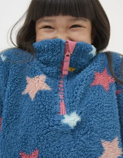 Girls FatFace View All|Star Fleece Half Neck Sweatshirt