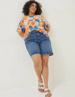Women FatFace Knitwear|Stencil Floral Knitted Top