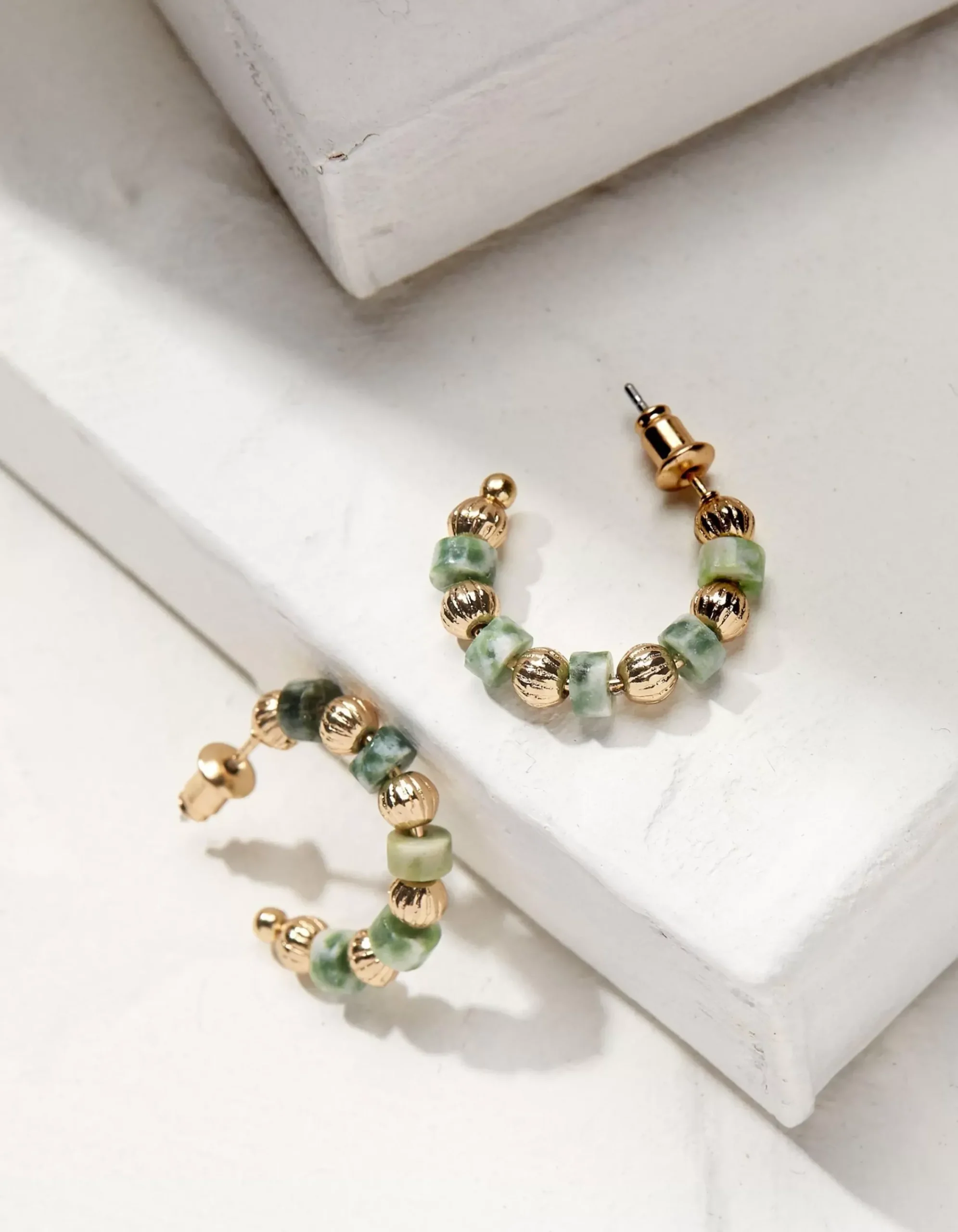 Women FatFace View All|Stone Hoop Earrings
