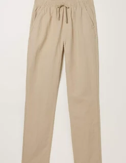 Men FatFace Trousers & Chinos|Straight Cotton Linen Trousers