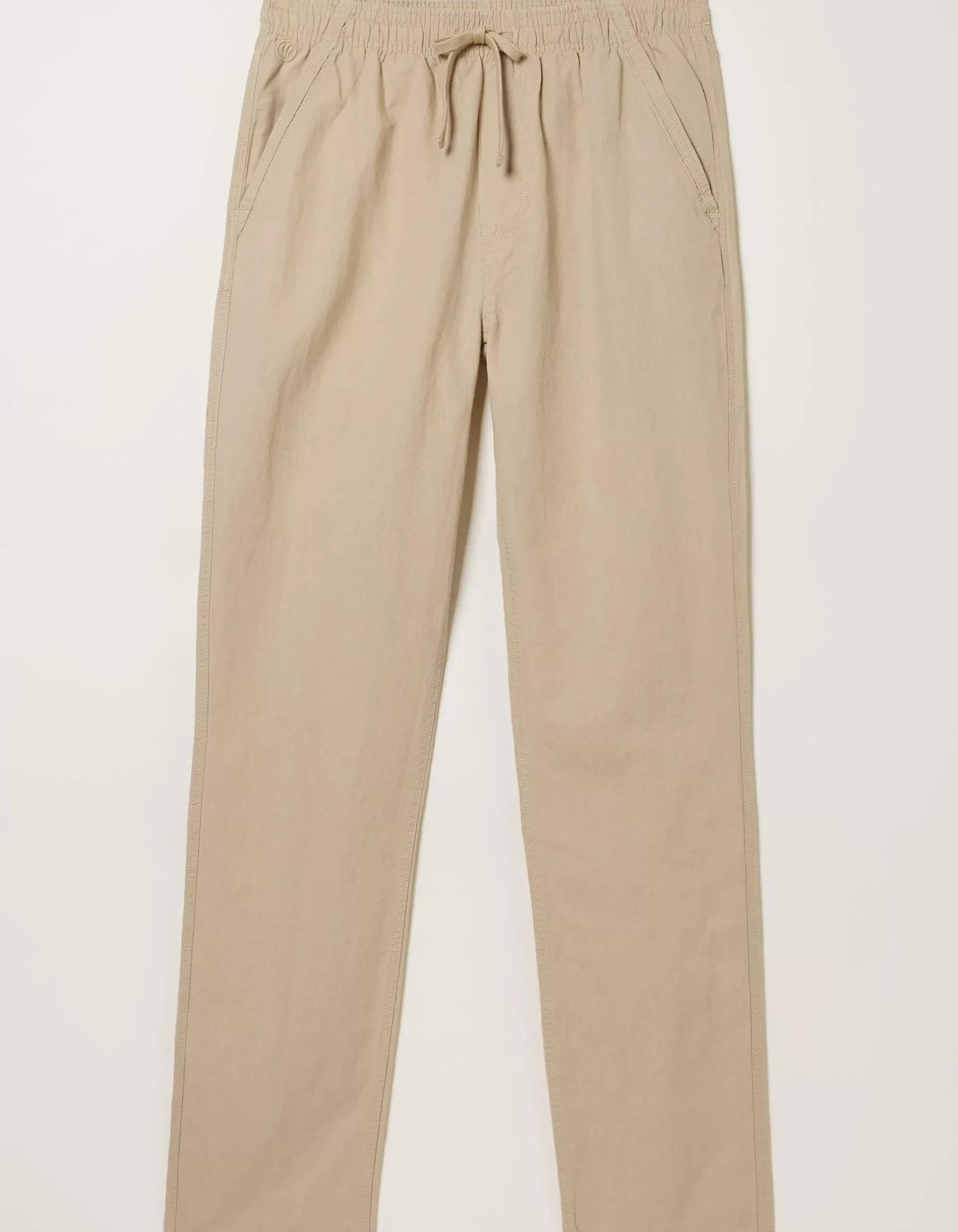 Men FatFace Trousers & Chinos|Straight Cotton Linen Trousers