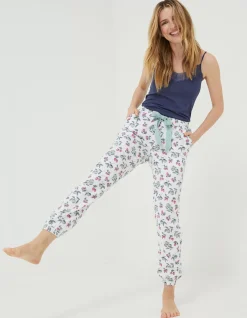 Women FatFace Nightwear & Loungewear|Strawberry Cuffed Pants
