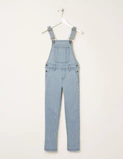 Girls FatFace View All|Stripe Denim Dungarees