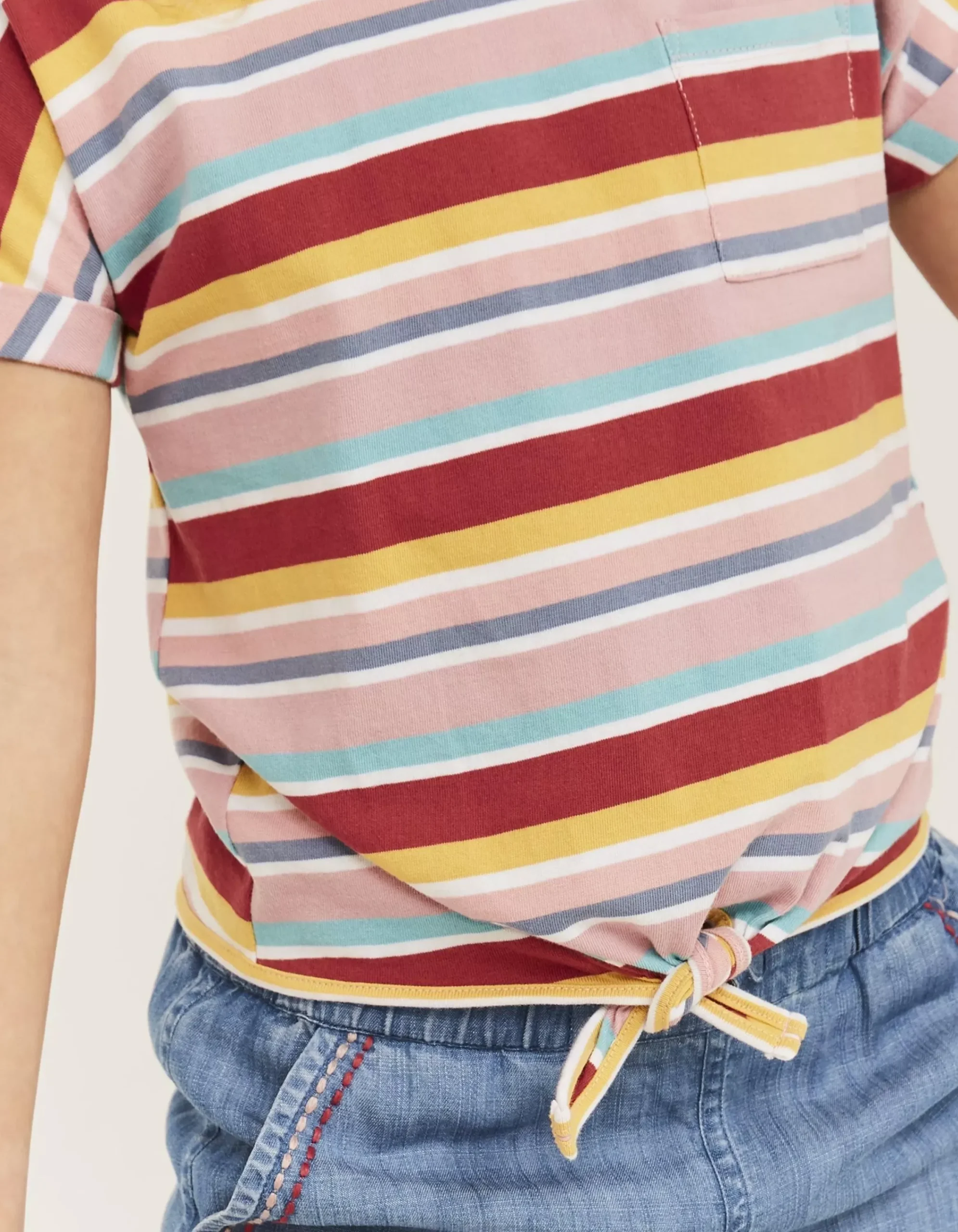 Girls FatFace View All|Stripe Knot Front T-Shirt