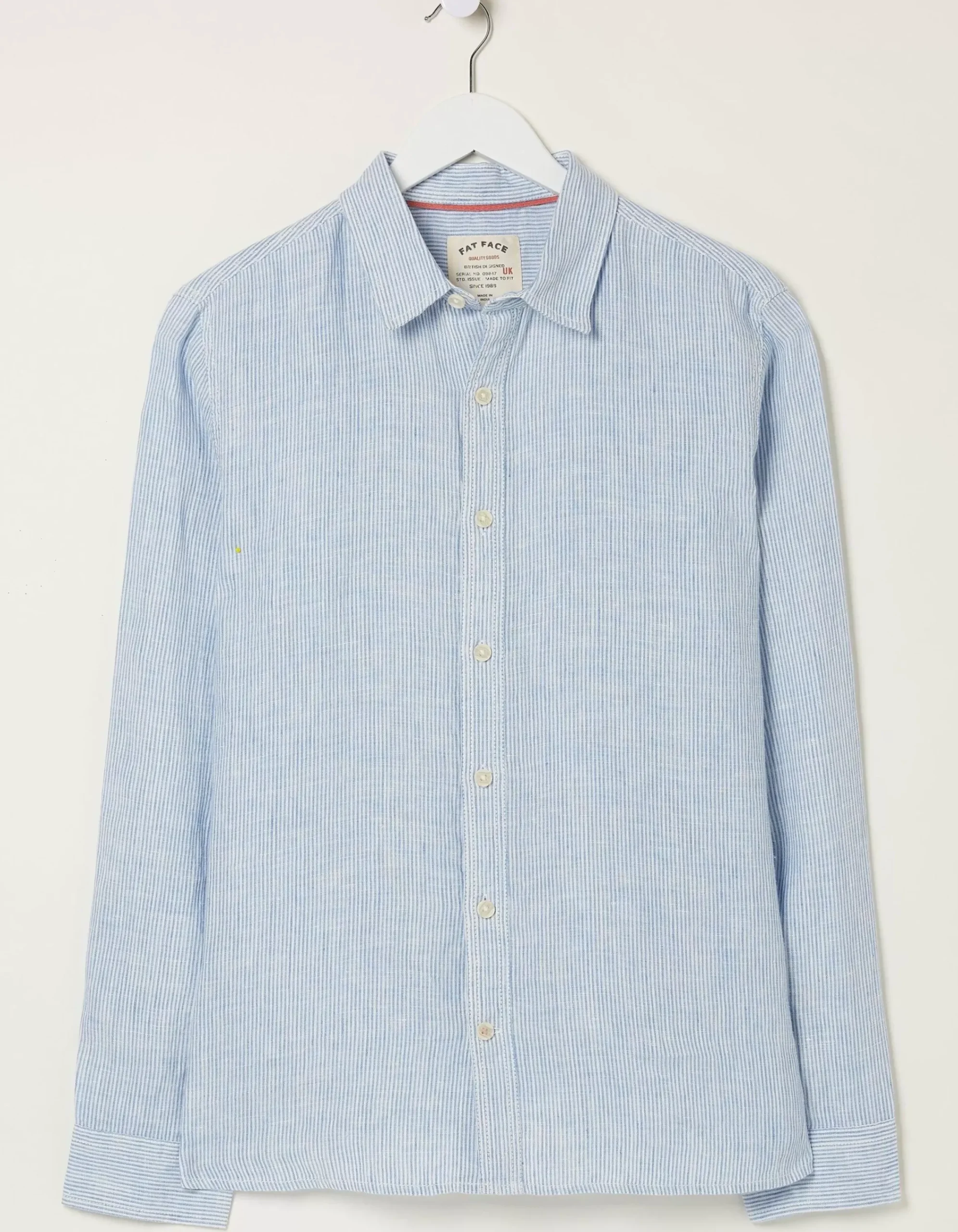 Men FatFace Shirts|Stripe Linen Shirt