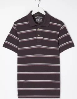 Men FatFace T-Shirts|Stripe Pique Polo