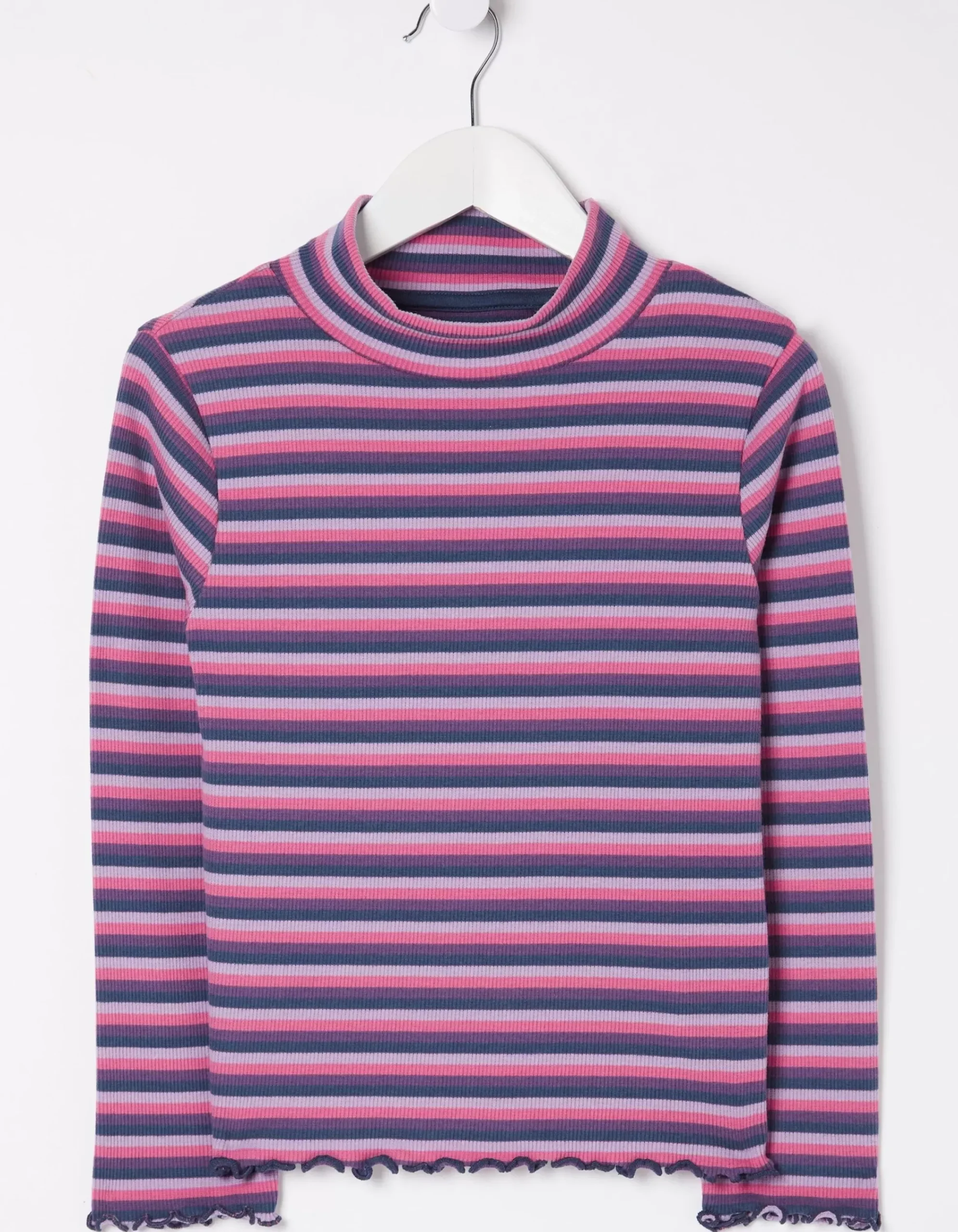 Girls FatFace View All|Stripe Rollneck Jersey T-Shirt