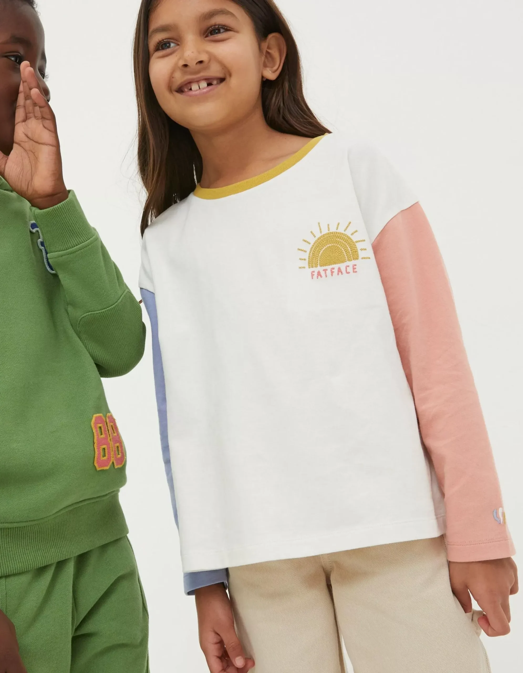 Girls FatFace View All|Sun Embroidered Long Sleeve T-Shirt