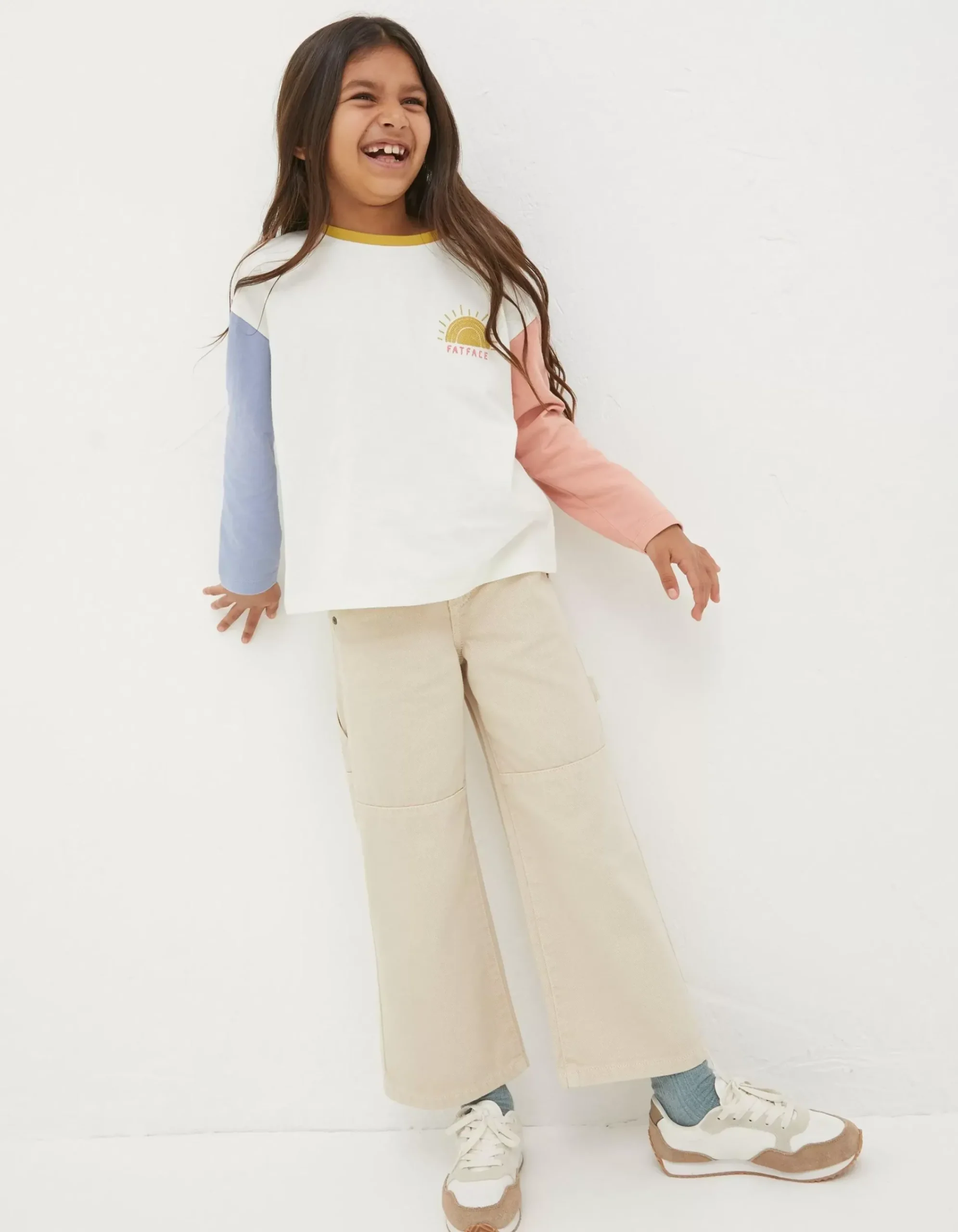 Girls FatFace View All|Sun Embroidered Long Sleeve T-Shirt