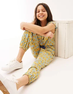 Girls FatFace View All|Sunflower Print Jumpsuit