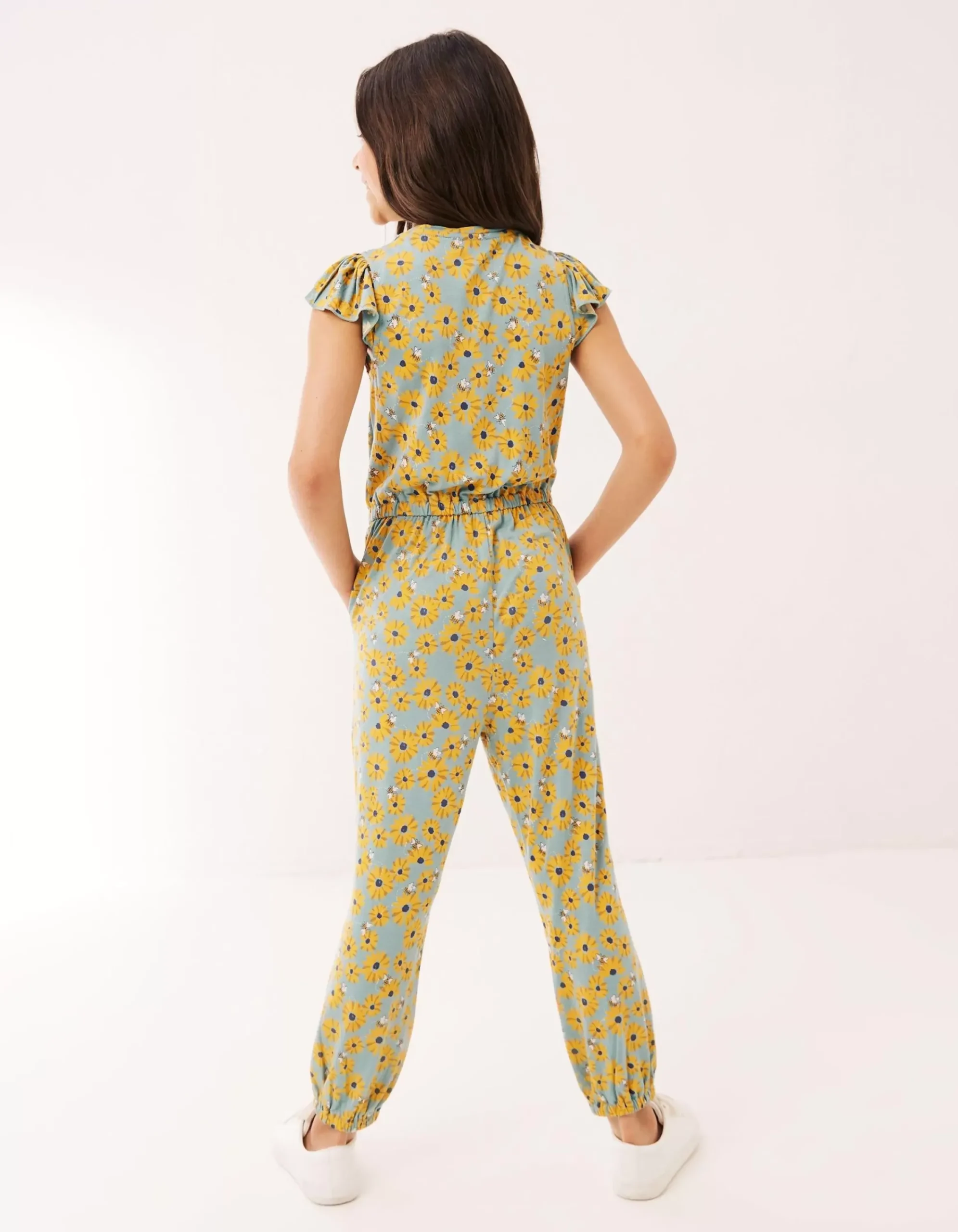 Girls FatFace View All|Sunflower Print Jumpsuit