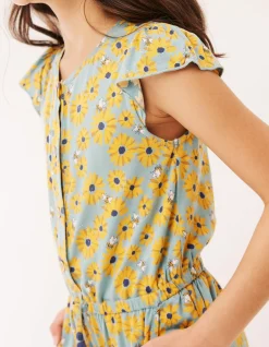 Girls FatFace View All|Sunflower Print Jumpsuit