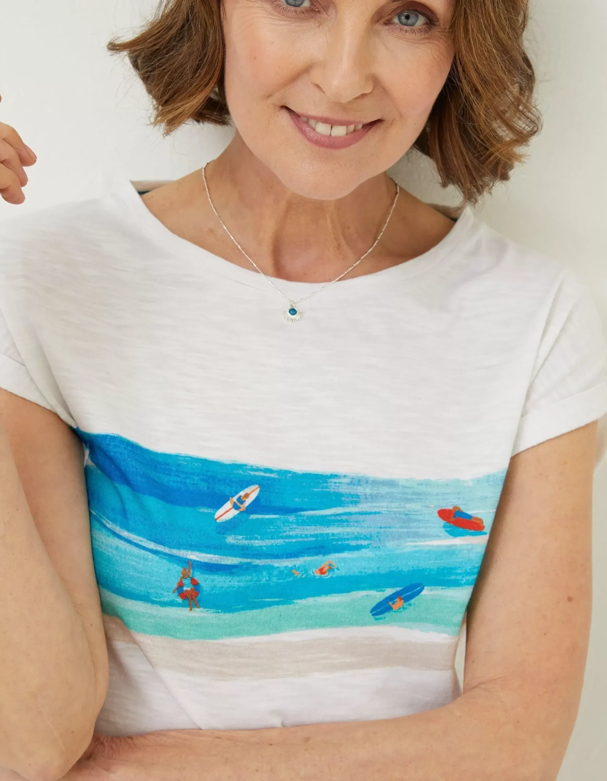 Women FatFace Tops & T-Shirts|Surf Graphic T-Shirt